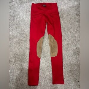 Tasha Polizzi Collection Women's Leggings Medium Red Equestrian Style Riding